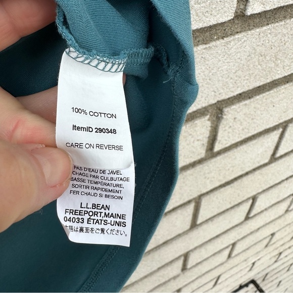 L.L.Bean Long-Sleeve Shawl Collar Pullover Turquoise - Picture 3 of 7